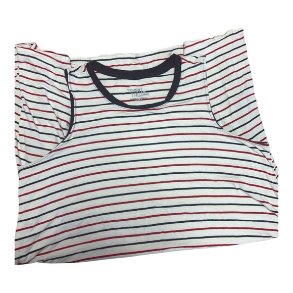 Time and Tru Striped Sleeveless Dress - Black, White, Red - Picture 5 of 5